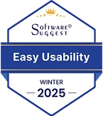 Значок SoftwareSuggest 'Easy Usability Winter 2025', присуждён WebWork за интуитивное ПО