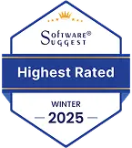 Значок SoftwareSuggest 'Highest Rated Winter 2025', присуждён WebWork Time Tracker