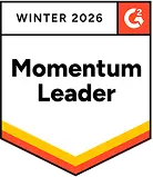 Награда G2 'Momentum Leader Winter 2026' за лидерство WebWork в трекинге времени