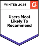 Значок G2 'Users Most Likely To Recommend Winter 2026' за высокий уровень рекомендаций WebWork