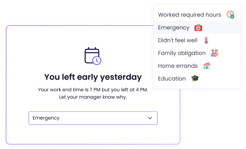 Monitor employee attendance with detailed tracking settings