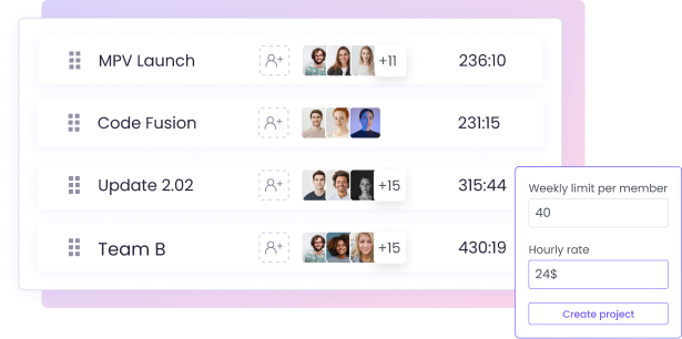 Setting billable rates for projects