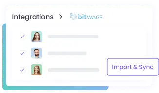 Bitwage import and sync