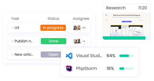 ClickUp-Zeiterfassungsintegration zur Verfolgung von Projekten und Aufgaben