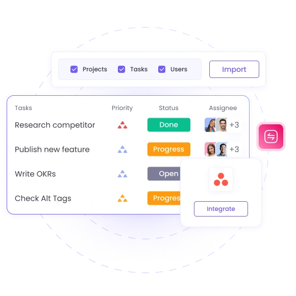 Интеграции с несколькими инструментами для удобного учета времени и импорта данных