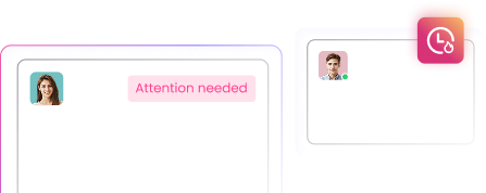 Отправляйте проактивные алерты о необычной активности, падениях продуктивности и росте риска выгорания