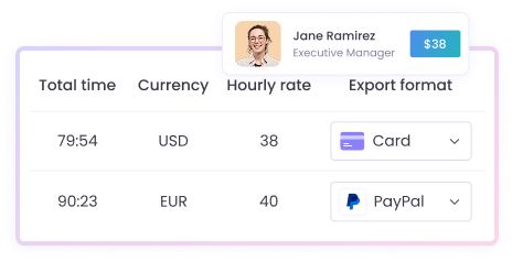 Автоматически генерируйте счета и отчёты payroll с ПО для выплат сотрудникам