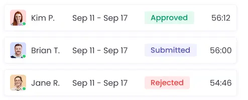 Review and approve automated timesheets for accurate payroll processing