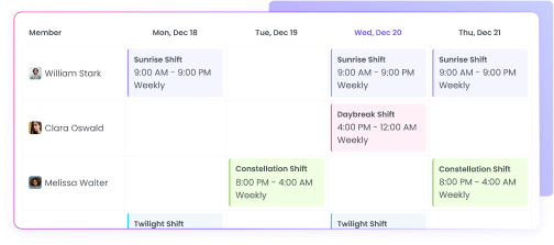 Manage employee shifts easily