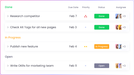 Project and task management with time tracking