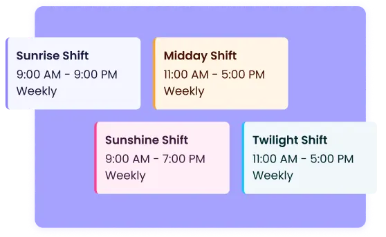 Отслеживание времени сотрудников со сменами в разных часовых поясах