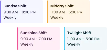 Shift scheduling for ensuring fully worked company hours