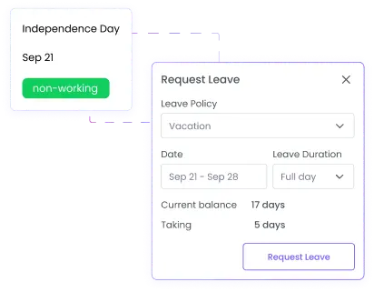 Integrate automated holiday reminders with leave management