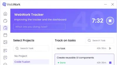 Construction time clock used for tracking work hours on specific projects and locations