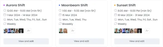 Custom attendance settings for different employee positions in logistics