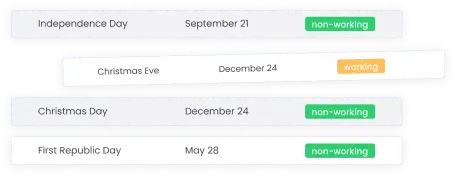 Time tracking for retail businesses with leave and holiday management