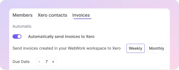 Xero-Zeiterfassungsintegration für automatische Rechnungssynchronisierung