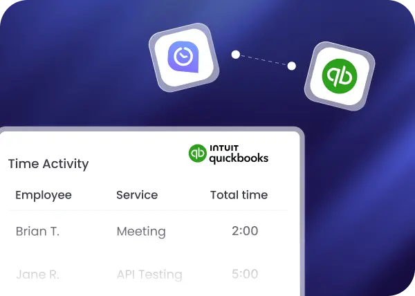 Настройка интеграции учета времени QuickBooks, которая автоматически связывает отслеженное время с финансовыми данными