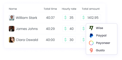 Streamline payroll by tracking and invoicing billable hours