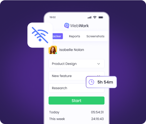 Офлайн-ПО для учёта времени на мобильных устройствах без интернет-соединения