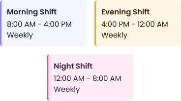 Учет сверхурочных сотрудников с планированием смен