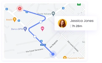 Track employee GPS locations for field, hybrid, and remote staff using mobile devices