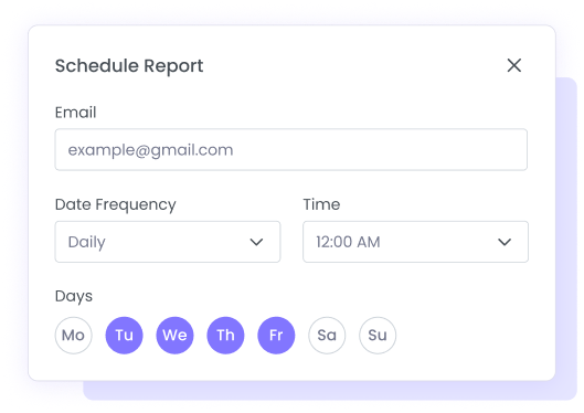 : Scheduling reports for progress tracking