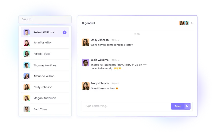 All-in-one team chat software enabling staff to track time and collaborate in one place