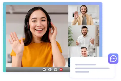 Team chat software integrating with video meetings