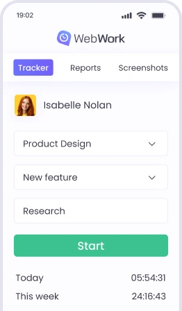Начните учёт времени нажатием на таймер и разрешите GPS-локацию для точного отслеживания