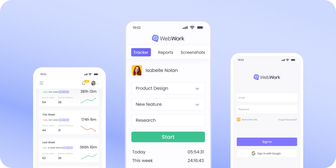 Тайм-трекер для iPhone с GPS для учёта часов сотрудников и локации выездных работников