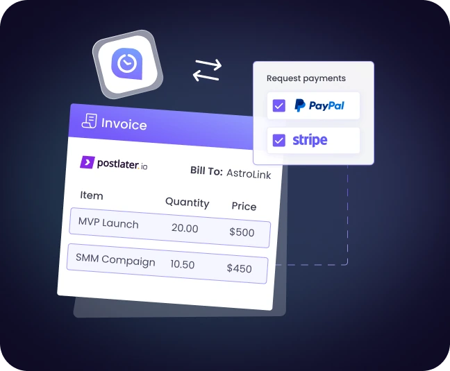Софту для учёта времени и выставления счетов для международных платежей
