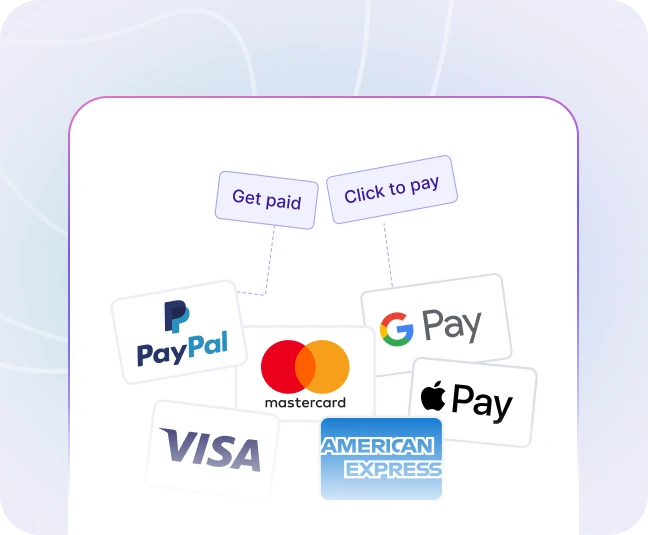 Online invoice with card and PayPal payment options for faster client payments