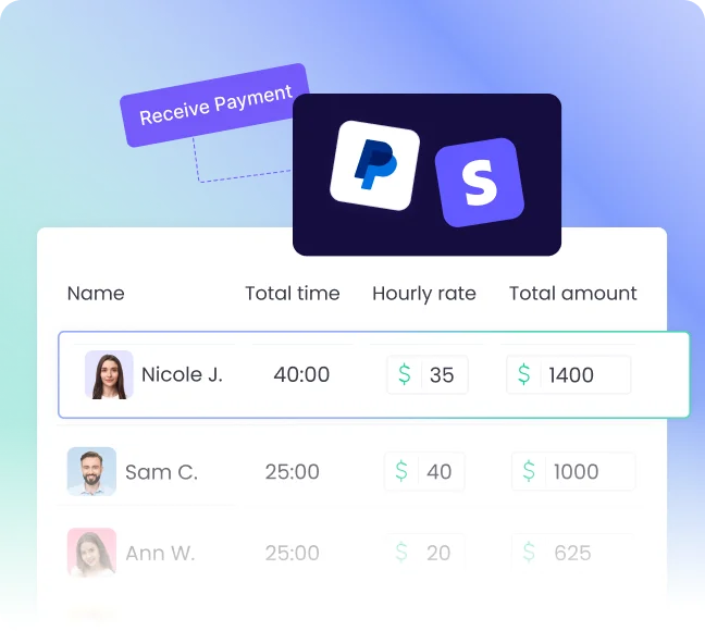 Программное обеспечение для учёта времени и выставления счетов для глобальных платежей клиентов