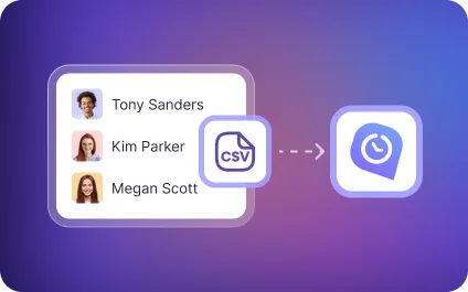 Импортируйте CSV-файл в альтернативу Timely для быстрой настройки
