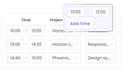 Ручное редактирование и добавление времени для точных табелей сотрудников