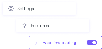 Activate web time tracking in settings to grant permission