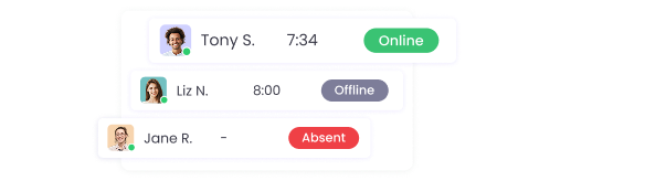 Отслеживание статуса сотрудников в реальном времени: онлайн, бездействие, офлайн в WebWork